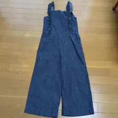 GAP KIDSフリル付きデニムオーバーオール