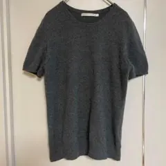 極美品　UNIQROユニクロ　100%カシミヤ 半袖ニット L グレー