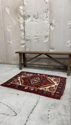 トライバルラグ ヴィンテージ家具 93×63cm 手織 絨毯 カーペット 784