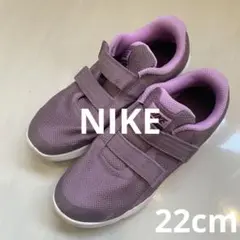 NIKE AIR MAX ベルクロ キッズ スニーカー 22cm パープル系