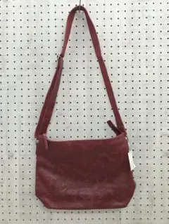 デッドストック新品 レトロ ブティック ボタニカル型押し レザーショルダーバッグ