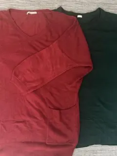ニット セット 緑 赤