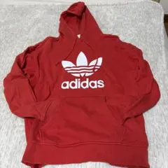 adidas レッド パーカー Sサイズ