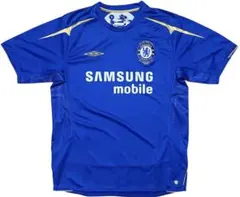 【美品】100周年CHELSEA ENGLAND 青 L ゲームシャツUMBRO