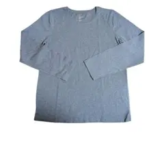 無印良品 コットン100% 長袖カットソー ブルーグレー シンプル L