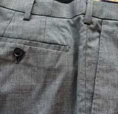 グレー チェック柄 スラックス