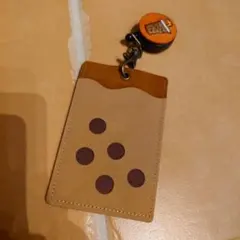 台湾 タピオカミルクティー パスケース 定期入れ