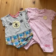 ☆女の子用半袖ロンパース2枚セット☆キムラタン/アカチャンホンポ