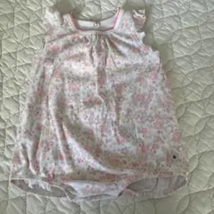 PETIT BATEAU 花柄ロンパース 12m