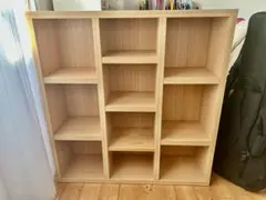 ナチュラルウッド色オープンシェルフ　本棚