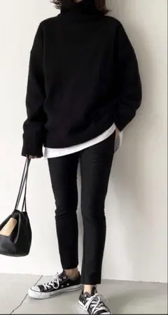 キャナルジーンRCWスキニーパンツ裏起毛 36 ブラック