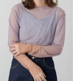 kastane グラデーションシアーインナー キャミ付きのサムネイル