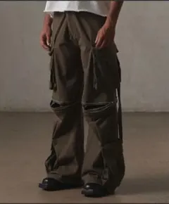 〈GRANCY〉ジップデザイン カーゴパンツ