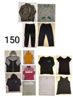 150　12　まとめ売り　男の子　アウター　裏起毛　パーカー　パジャマ　セット
