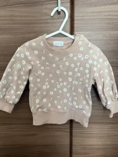 花柄バルーン袖ベージュセーター JAMIEKAY