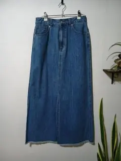 GUデニムスリット　ナローロングスカート未使用