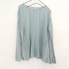 美品 ROPE クロッシェ サマーニット 鍵編みレースのサムネイル