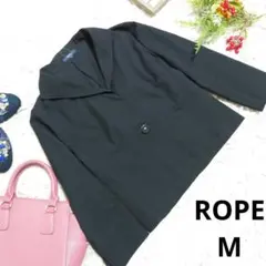 ✨美品✨♥ROPE♥ジャケット(M)ブラック/ノーベント/ボタン1つ/背抜きのサムネイル
