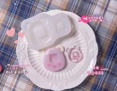 親子ペアシリコンモールド　熊　ベア　シャカシャカ　シェイカーモールド　チャーム