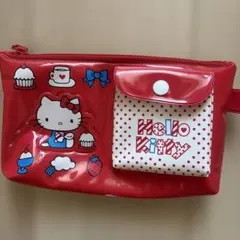 Hello Kitty 筆箱 ポーチ レッドのサムネイル