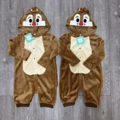 【新品】チップ&デール　着ぐるみ 90 ディズニー　なりきりカバーオール