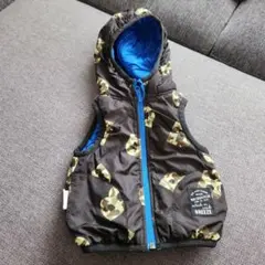 BREEZE 迷彩 フード付きダウンベスト サイズ80