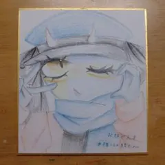 カントリーヒューマンズのスウェーデン 手描きイラスト 色紙
