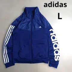 adidas　トラックジャケット　ウインドブレーカー　BIGプリント　スポーツ
