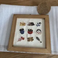 Salut! サリュ　節分　刺繍フレーム 赤鬼　青鬼　豆まき　恵方巻き