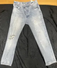 ペイントスプラッター ストレートフィットデニムパンツのサムネイル