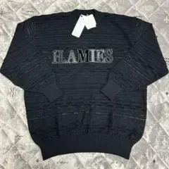 H.AMIES ブラック ニットセーター LLのサムネイル