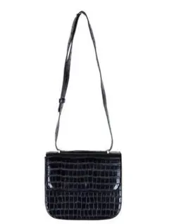 y2k 韓国 レザー クロコダイル スクエアバッグ 2way ユニセックス