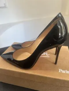 【美品】EU38.5(25.5cm)ルブタン レッドソール パンプス ブラック