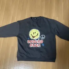 スミリー・フェイス トレーナー ダークグレー