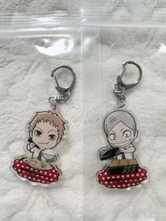 音駒　夜久衛輔　灰羽リエーフ　ハイキュー アクリルキーホルダー　アニメイトカフェ