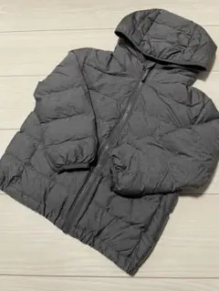 ユニクロ☆ほぼ未使用！パーカー グレー フード付きダウンジャケット