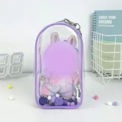 ぬいポーチ 防水 クリア ぬいぐるみケース 推し活 汚れ防止 透明 カバー