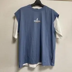 KANGOL Tシャツセット ブルー ホワイト　重ね着