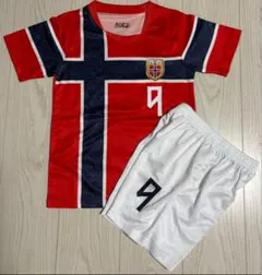 130cm キッズ　ノルウェー代表　ハーランド　子供サッカーシャツセット