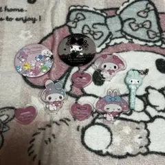 マイメロ アクリルスタンド 缶バッジ キーホルダー