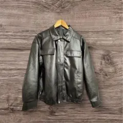 秋物早売り　古着　レザージャケットのサムネイル