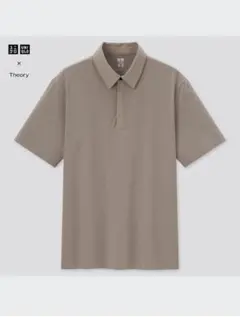 ユニクロ エアリズムスリムフィットポロシャツ ベージュ Lsize