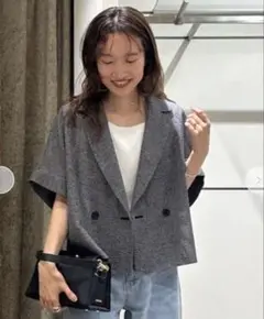 UVカット＞ バスケットハーフスリーブジャケット ルーニィ 半袖