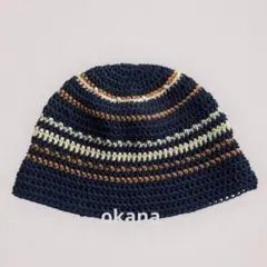 41 【受注制作】クラッシャーハット ビーニー ハンドメイド クロシェハット