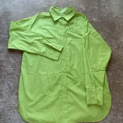 ネオンイエロー ボタンダウン 長袖シャツ