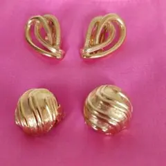 //お値打ち// 金色のイヤリング　２セット