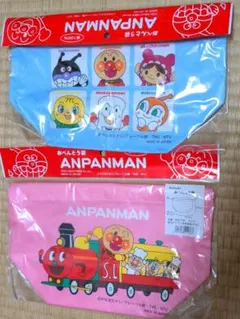 アンパンマンANPANMAN お弁当袋 2枚セット　ピンク色と水色