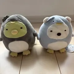 茨城県大洗水族館限定！グレーのペンギン＆イルカぬいぐるみ☆クジ☆3