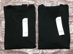 未使用 グンゼ ホットマジック 9分袖Vネック XL 黒 長袖インナーシャツ