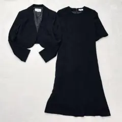 自由区 フォーマルセットアップ 40 ノーカラージャケット フレアワンピース